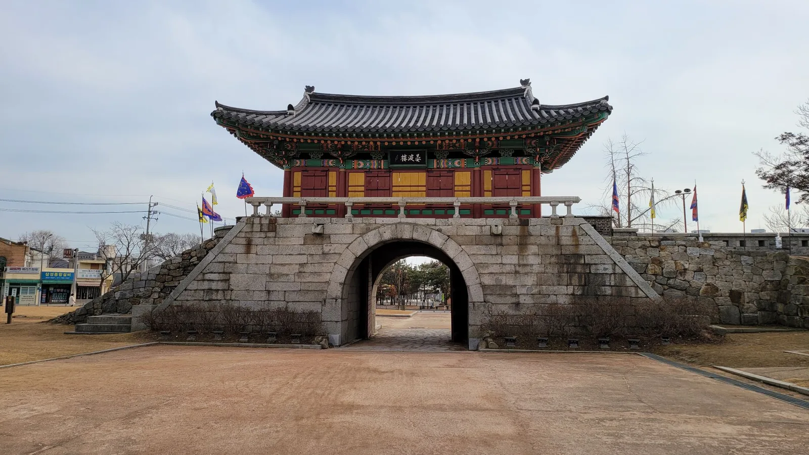 Historic Ganghwa Fortress South Gate in Incheon, showcasing traditional Korean architecture.